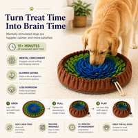 Dog Snuffle Mat Slow Feeder – Interactive Enrichment Toy for All Breeds