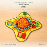 Multicolor flower snuffle mat for dogs — foraging slow feeder