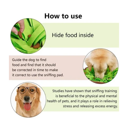 Pet Snuffle Mat for Dogs, Interactive Feed Game for Boredom, Encourages Natural Foraging Skills for Cats Dogs Bowl Travel Use