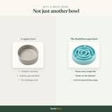 Slow Feeder Maze Bowl — vs an ordinary one