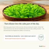 Green snuffle mat for dogs — same dinner, a calmer dog