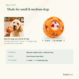 Frozen treat ball size — 2.8 in / 7.2 cm ball